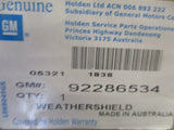 Holden Barina Spark Genuine Right Hand Front And Rear Tinted Weather Sheilds New Part