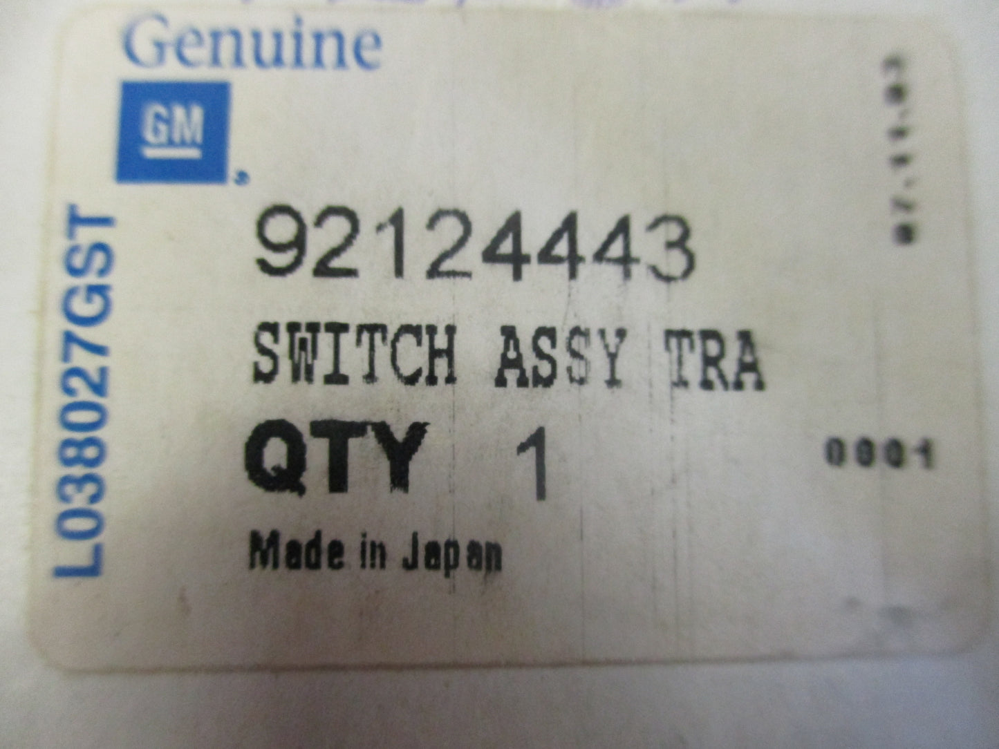 Holden YG Cruze Genuine Transmitter Switch Assy New Part