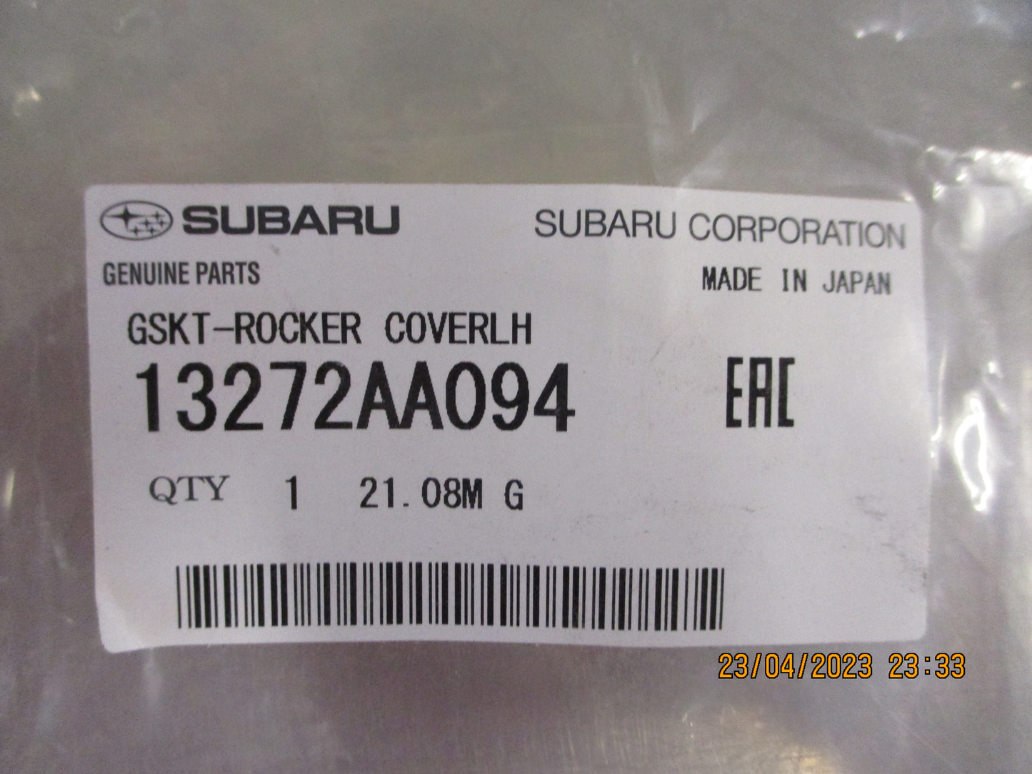 Subaru Impreza WRX Genuine Left Hand Rocker Cover Gasket New Part