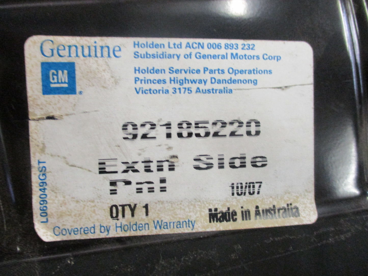 Holden VE Commodore/Caprice Left Hand Rear Outer Extension Panel New Part