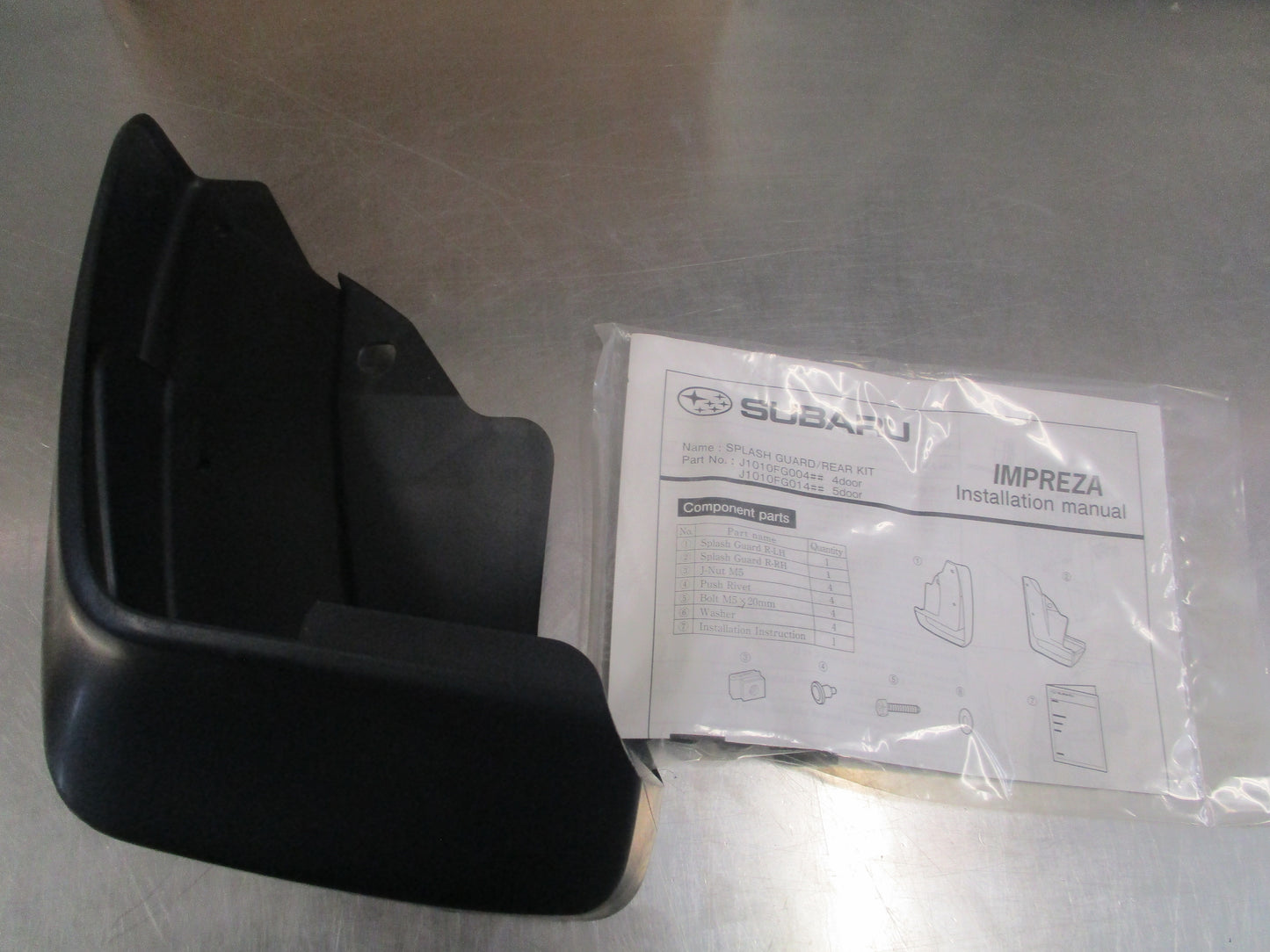 Subaru Impreza Genuine Splash Guards Rear Set New Part