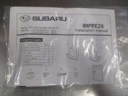 Subaru Impreza Genuine Splash Guards Rear Set New Part