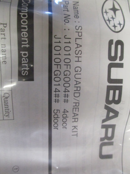 Subaru Impreza Genuine Splash Guards Rear Set New Part