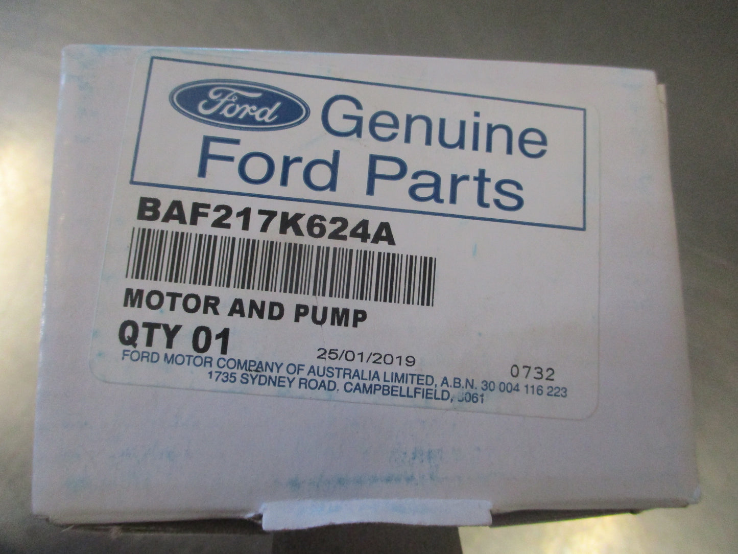 Ford Falcon Genuine Screen Washer Pump Motor New Part