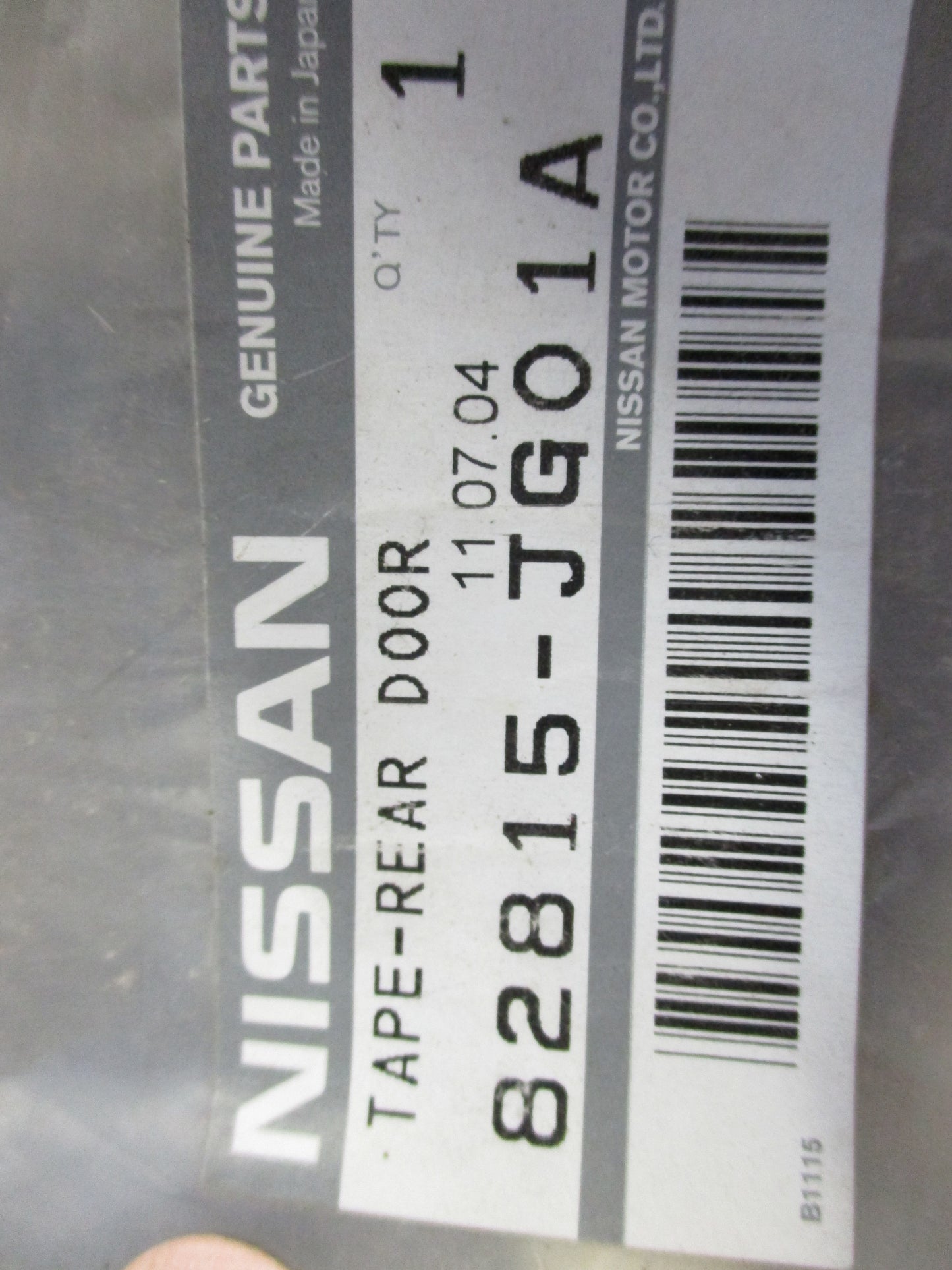 Nissan X-Trail Genuine Left Hand Inner Rear Door Tape New Part
