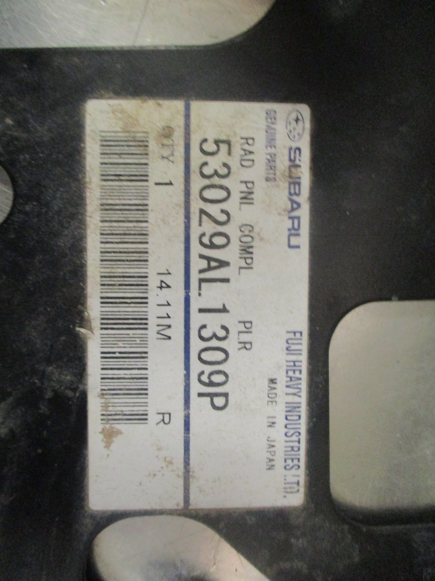 Subaru Liberty Genuine Right Hand Radiator Panel New Part