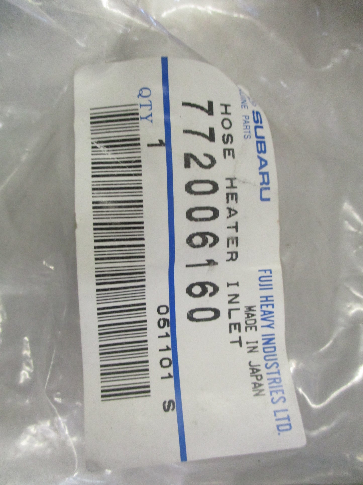 Subaru Brumby Genuine Connecting Pipe Heater Hose New Part