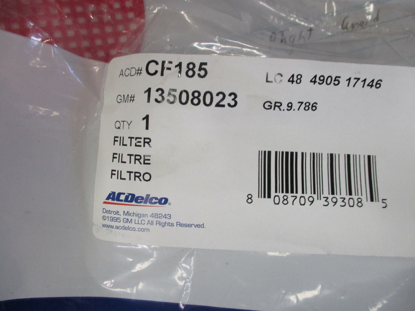 Holden Cruze/Equinox/Malibu/Silverado/Camaro Genuine Cabin Filter New Part