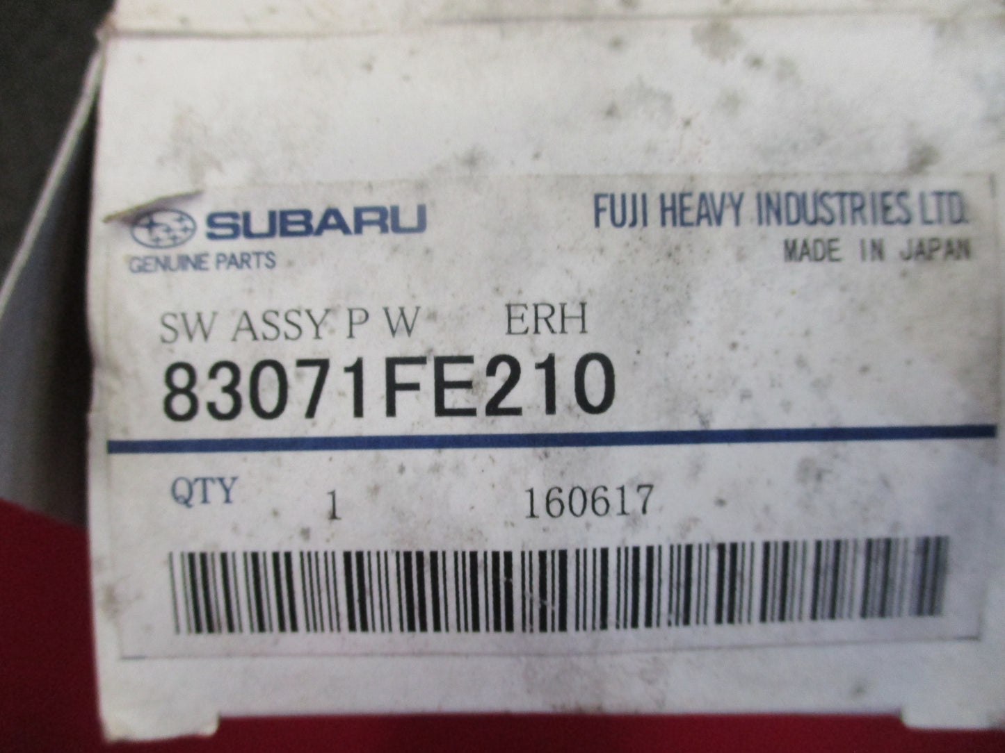 Subaru Impreza Genuine Right Hand Front Power Window Controls New Part