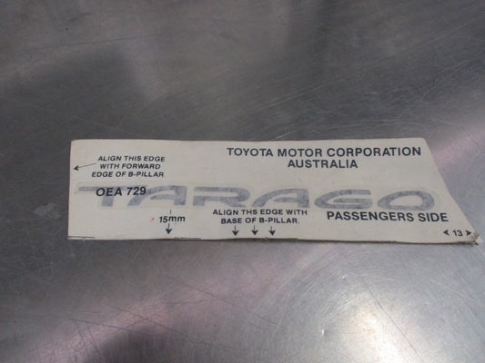 Toyota Tarago Genuine Passenger Side Decal New Part