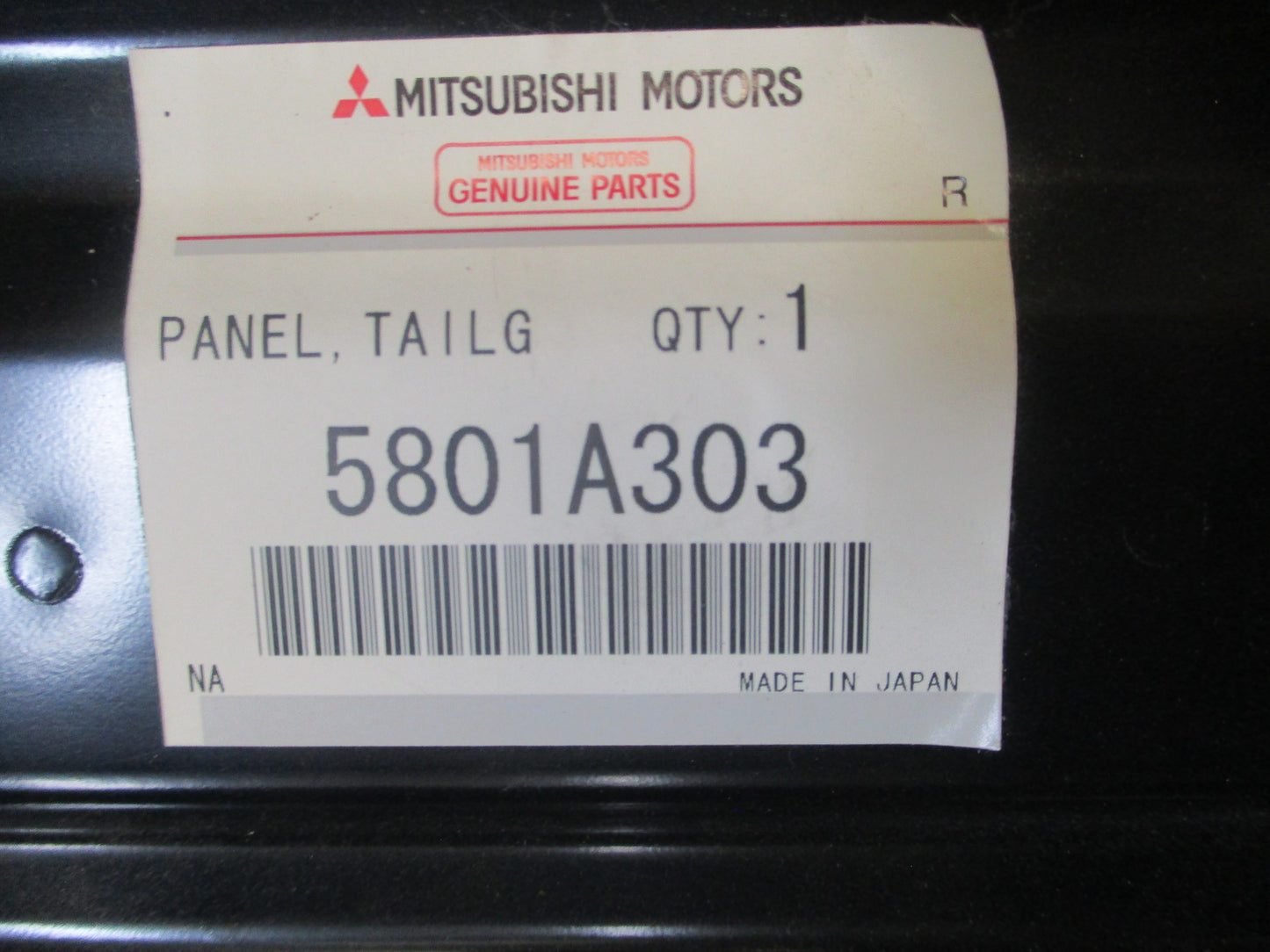 Mitsubishi Outlander Genuine Tailgate Panel New Part