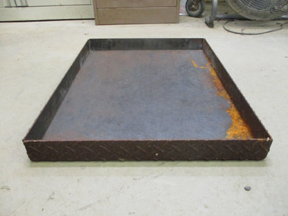 Heavy Duty Checker Plate Steel Tray Suits Various Applications New