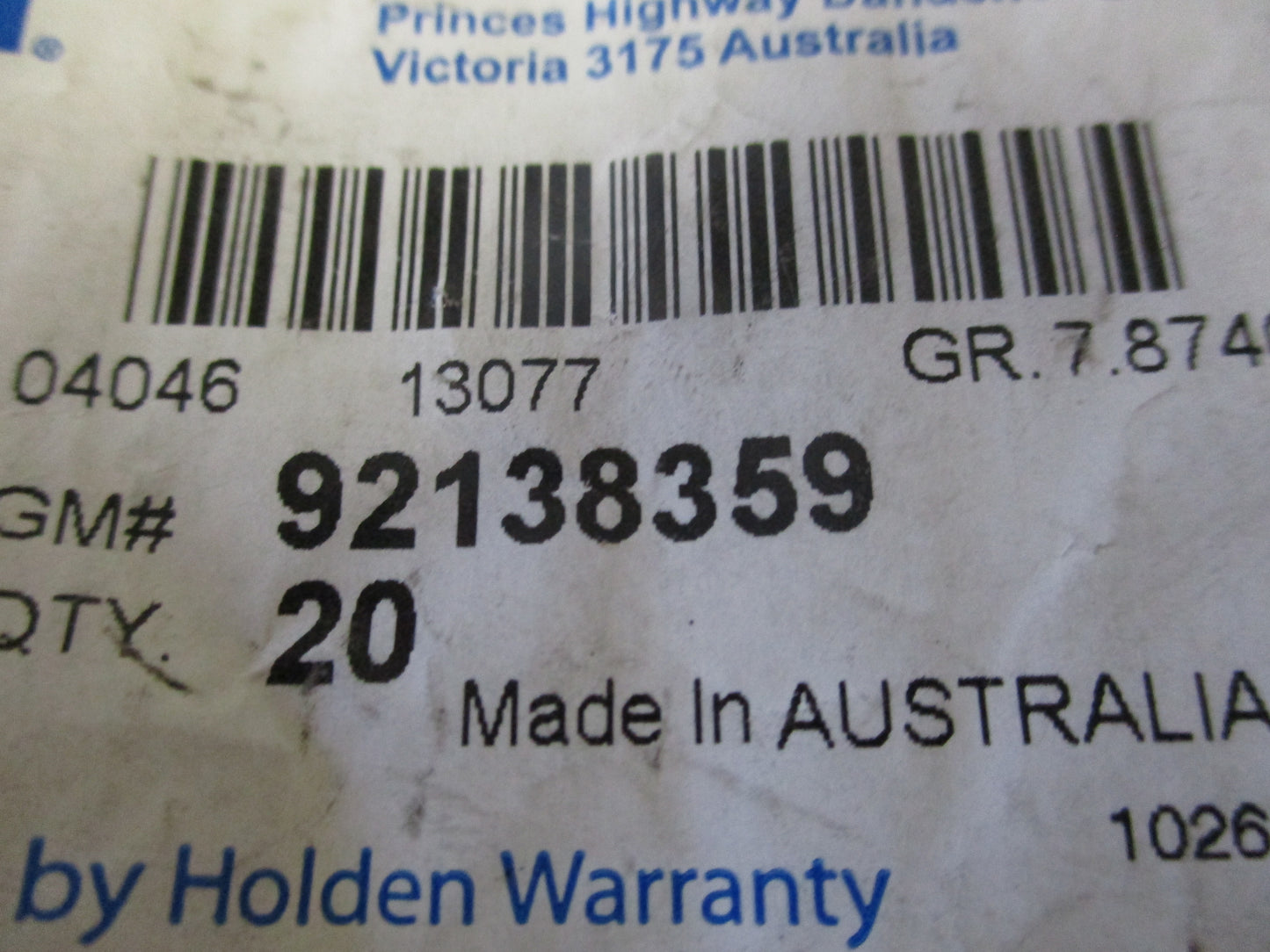 Holden VN-VZ Commodore Genuine Guard Liner Rivets New Part