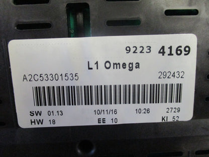 Holden VE Omega Commodore Genuine Level 1 Instrument Dash Cluster New Part