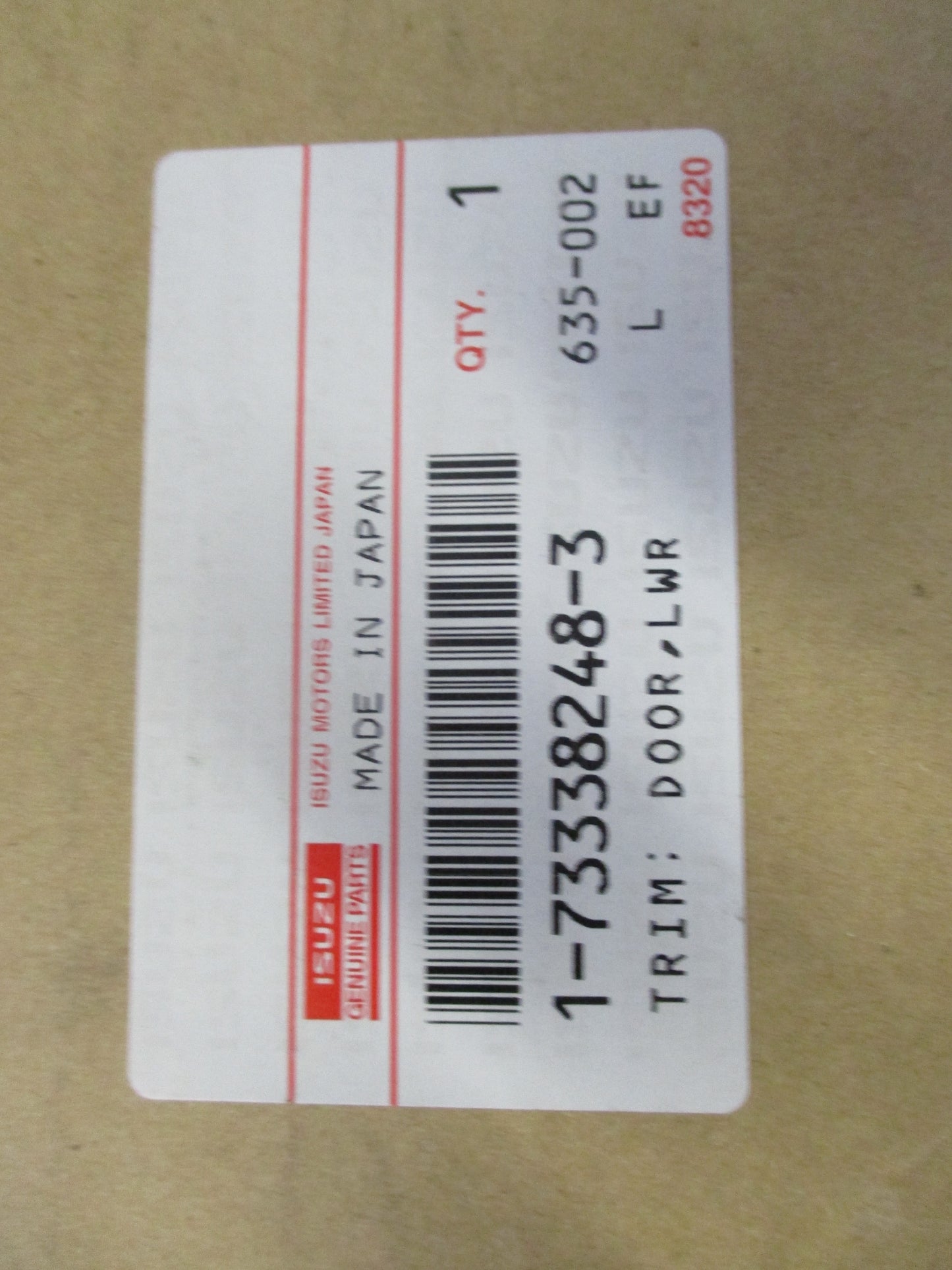 Isuzu CXH Genuine Right Hand Inner Lower Door Trim Panel New Part
