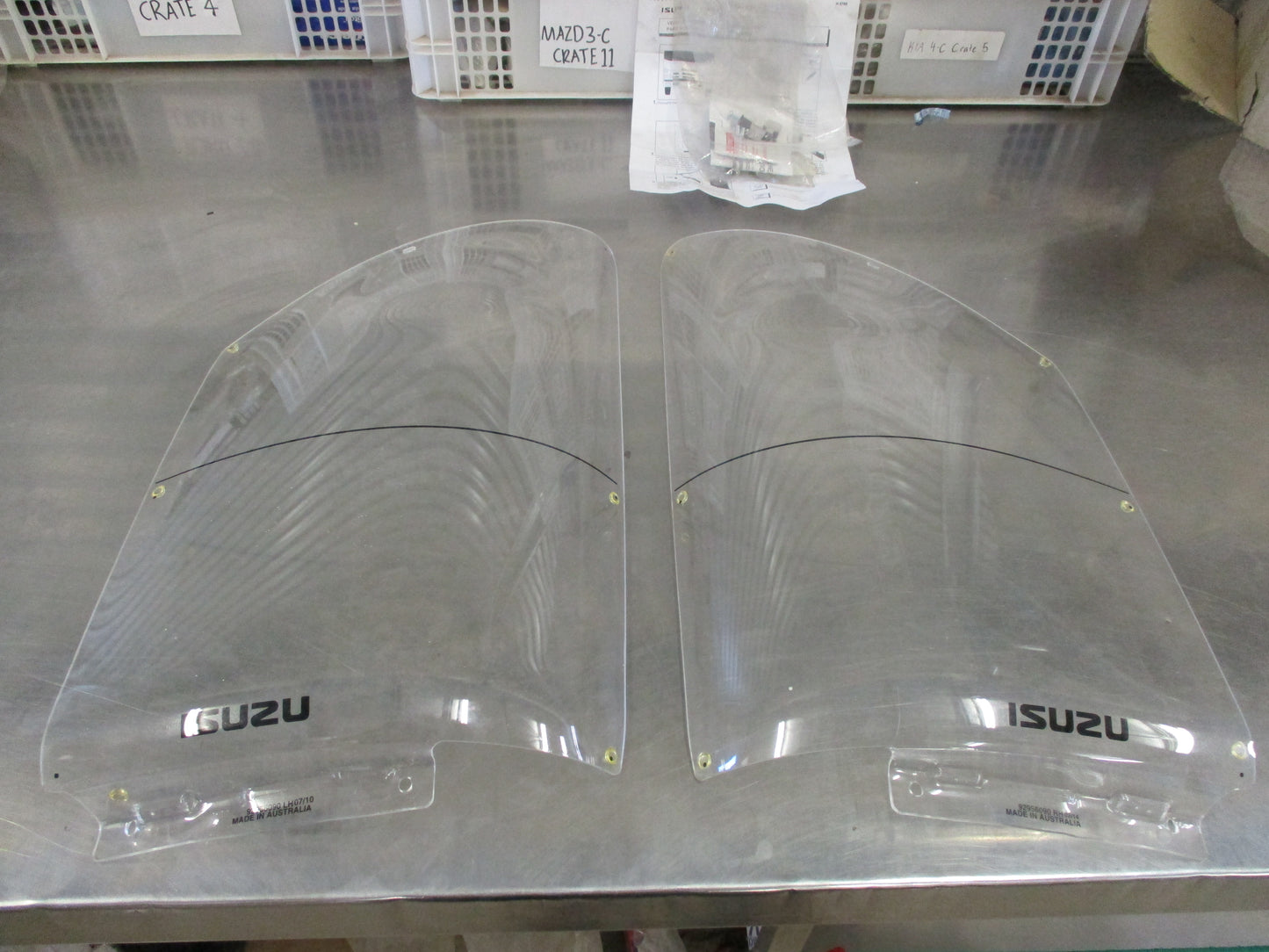 Isuzu NPS Truck Genuine Headlight Protectors New Part