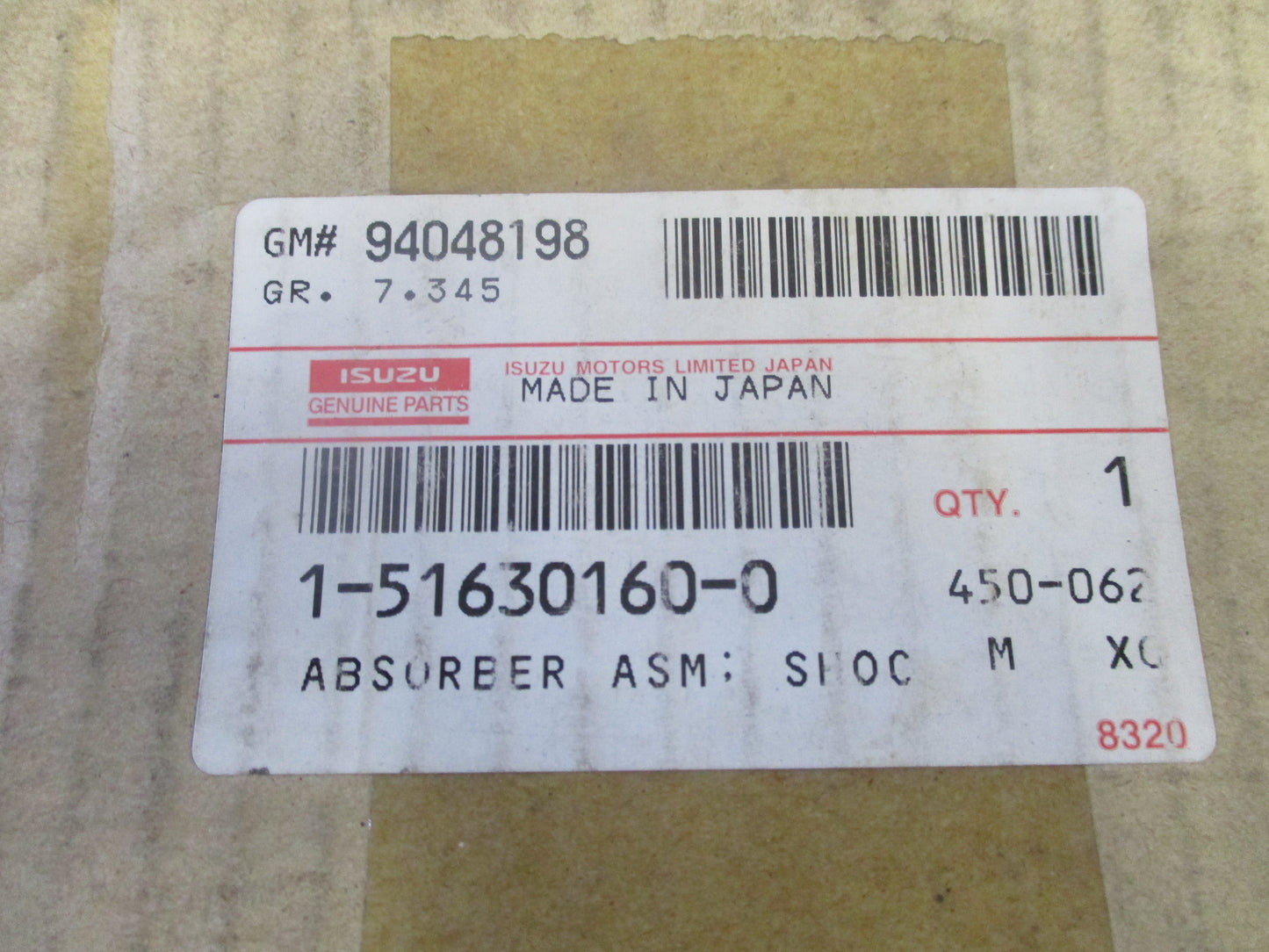 Isuzu FTR Truck Genuine Front Shock Pair New Part