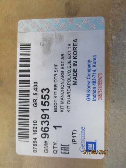 Holden Barina Genuine CV Boot Kit New Part