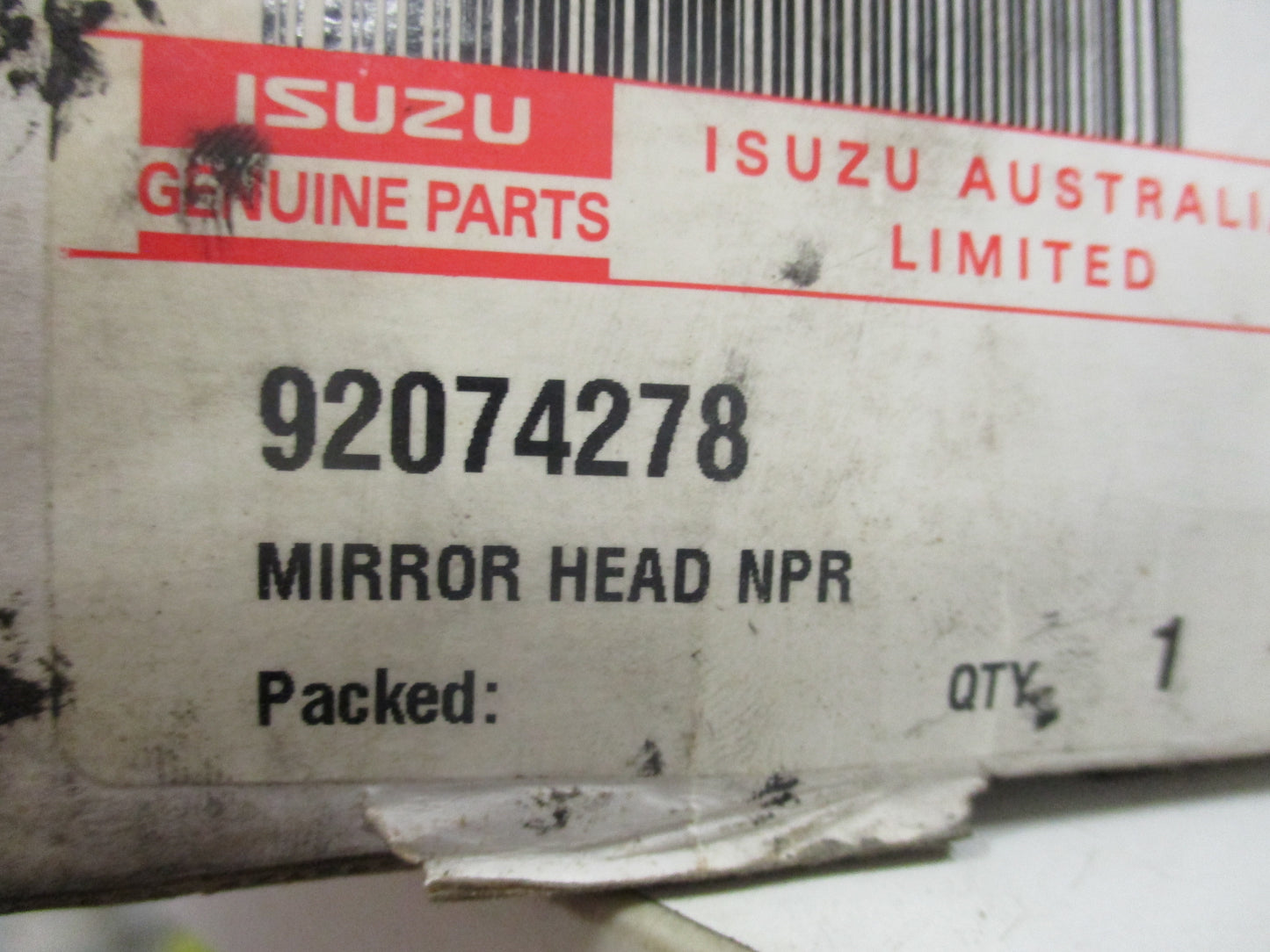 Isuzu NPR Truck Genuine Mirror Head New Part