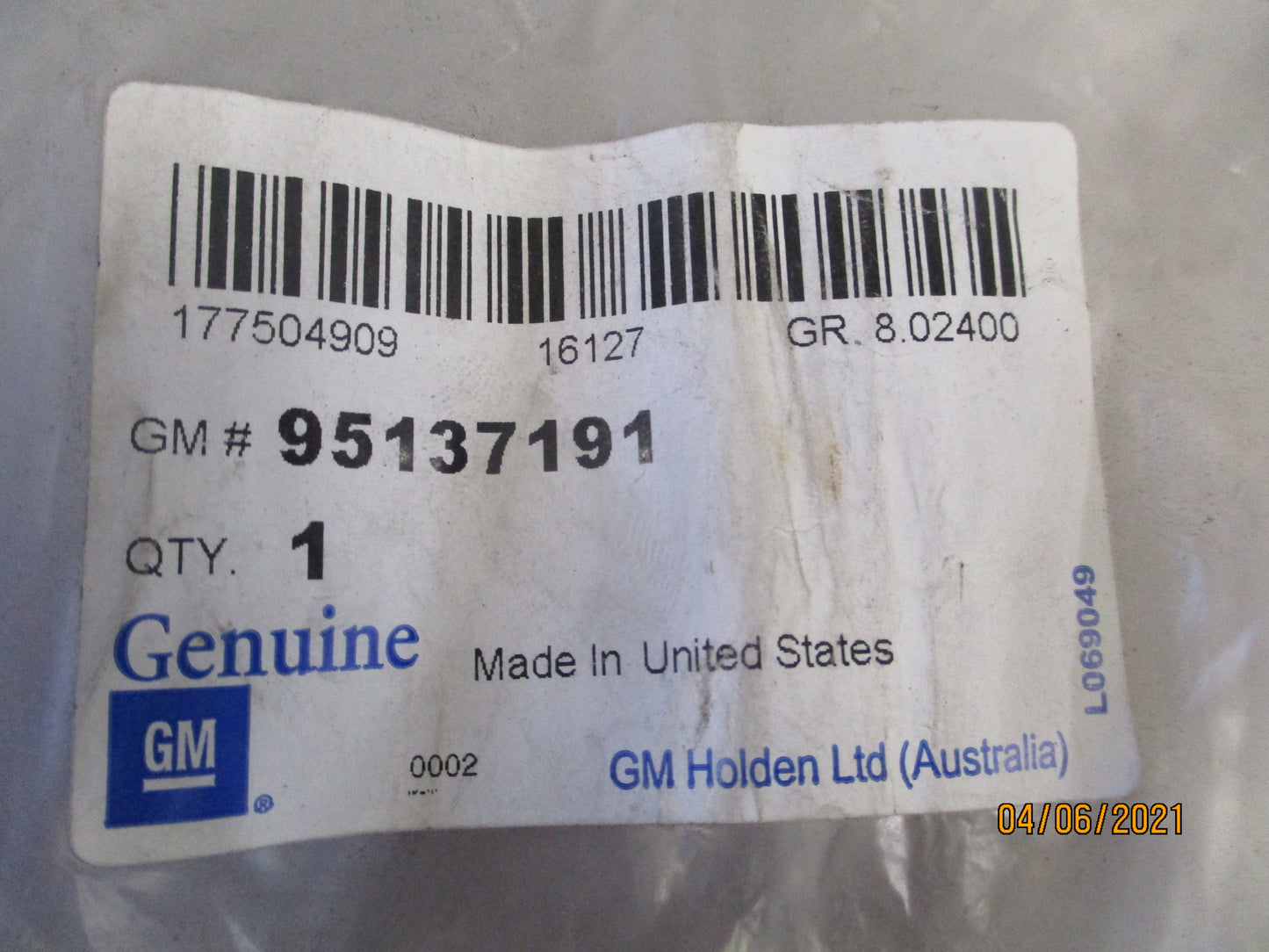 Holden Trax Genuine Upper Tie Bar Bracket New Part