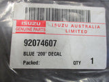 Isuzu NPR200 Genuine Blue 200 Decal New Part