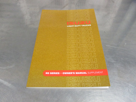 Isuzu N Series Truck Genuine Owners Manual/Service Record Book New Part