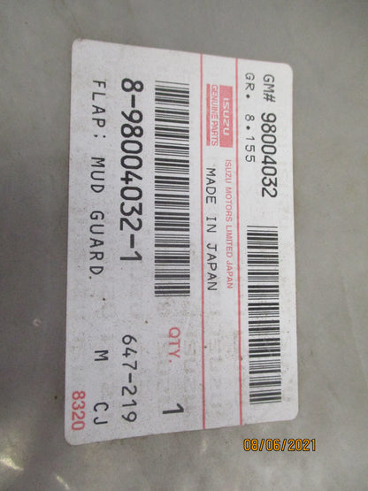 Isuzu NN/NP/NQR Genuine Mud Guard Flap New Part