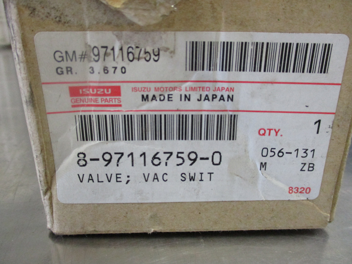 Isuzu N Series Genuine Outboard Vacuum Valve New Part