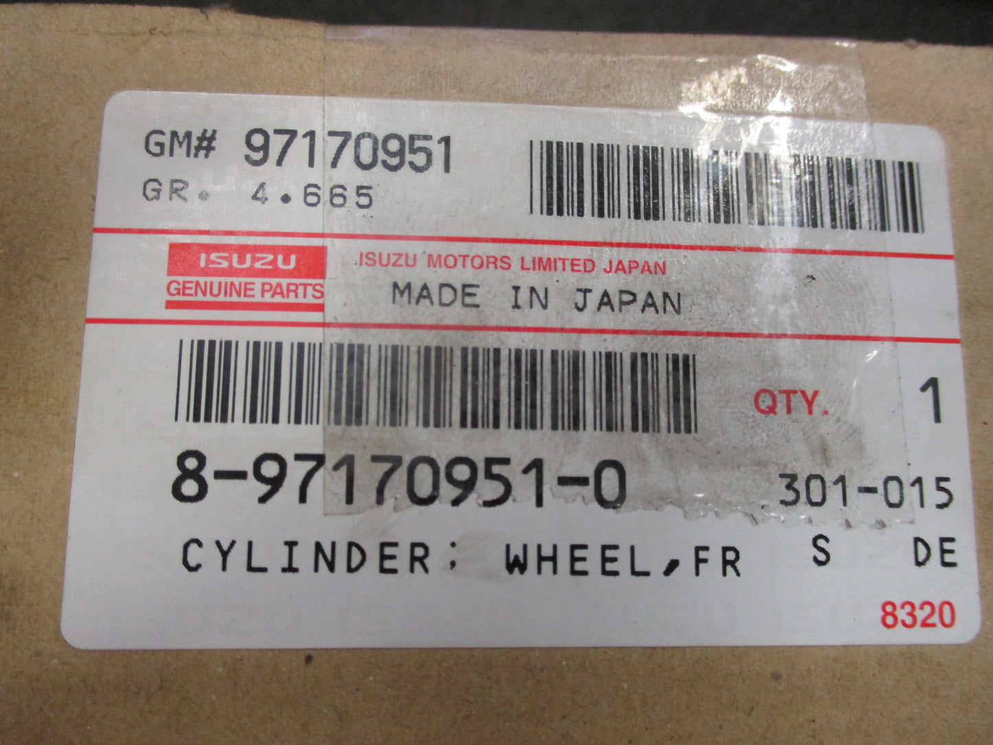 Isuzu ELF N Series Genuine Right Hand Front Wheel Brake Cylinder new Part