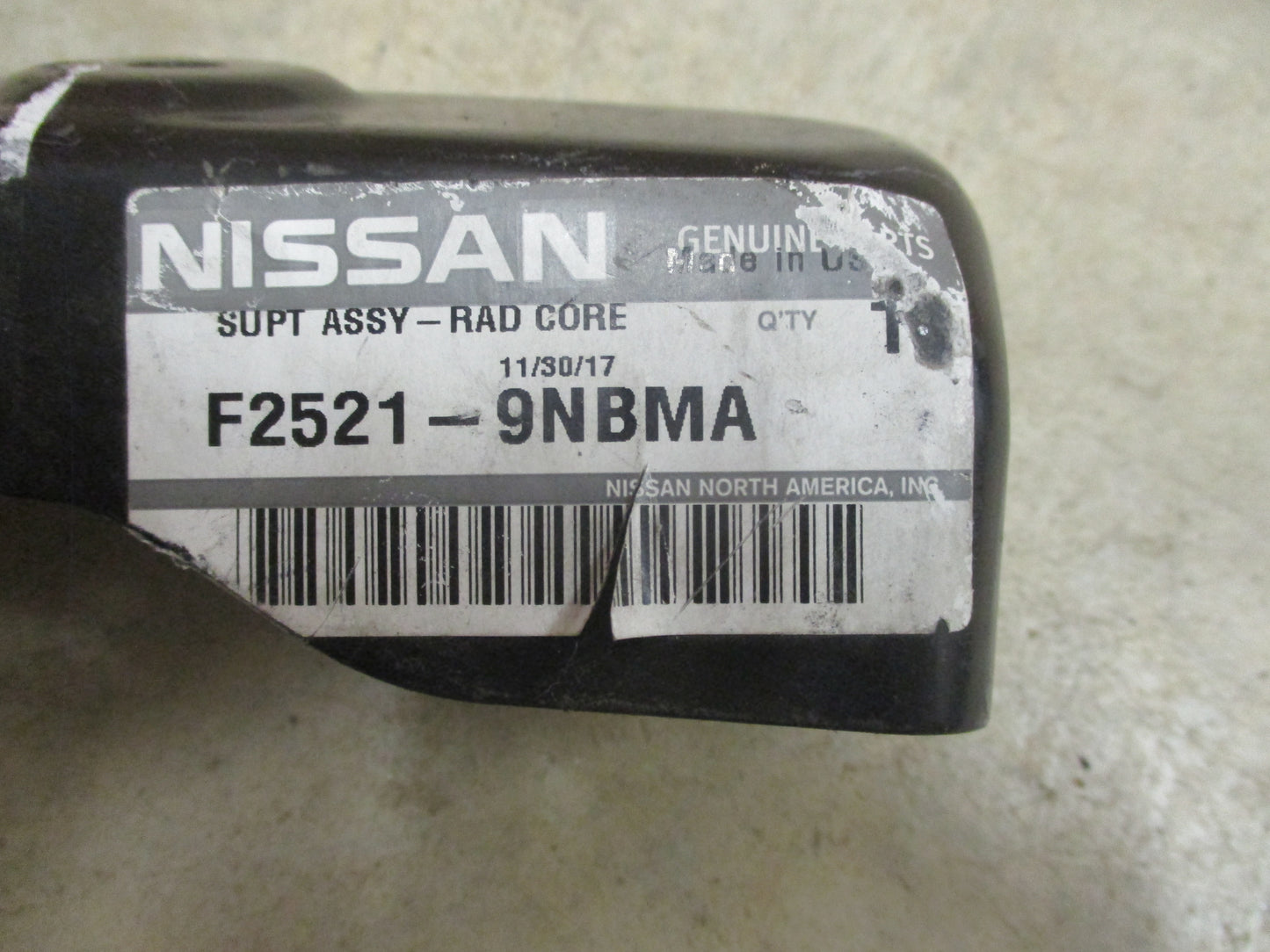 Nissan Pathfinder 2013 - 2020 Genuine Radiator Support Core Left side