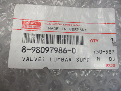 Isuzu FXR/GXR Genuine Air Ride Seat Lumber Controls New Part