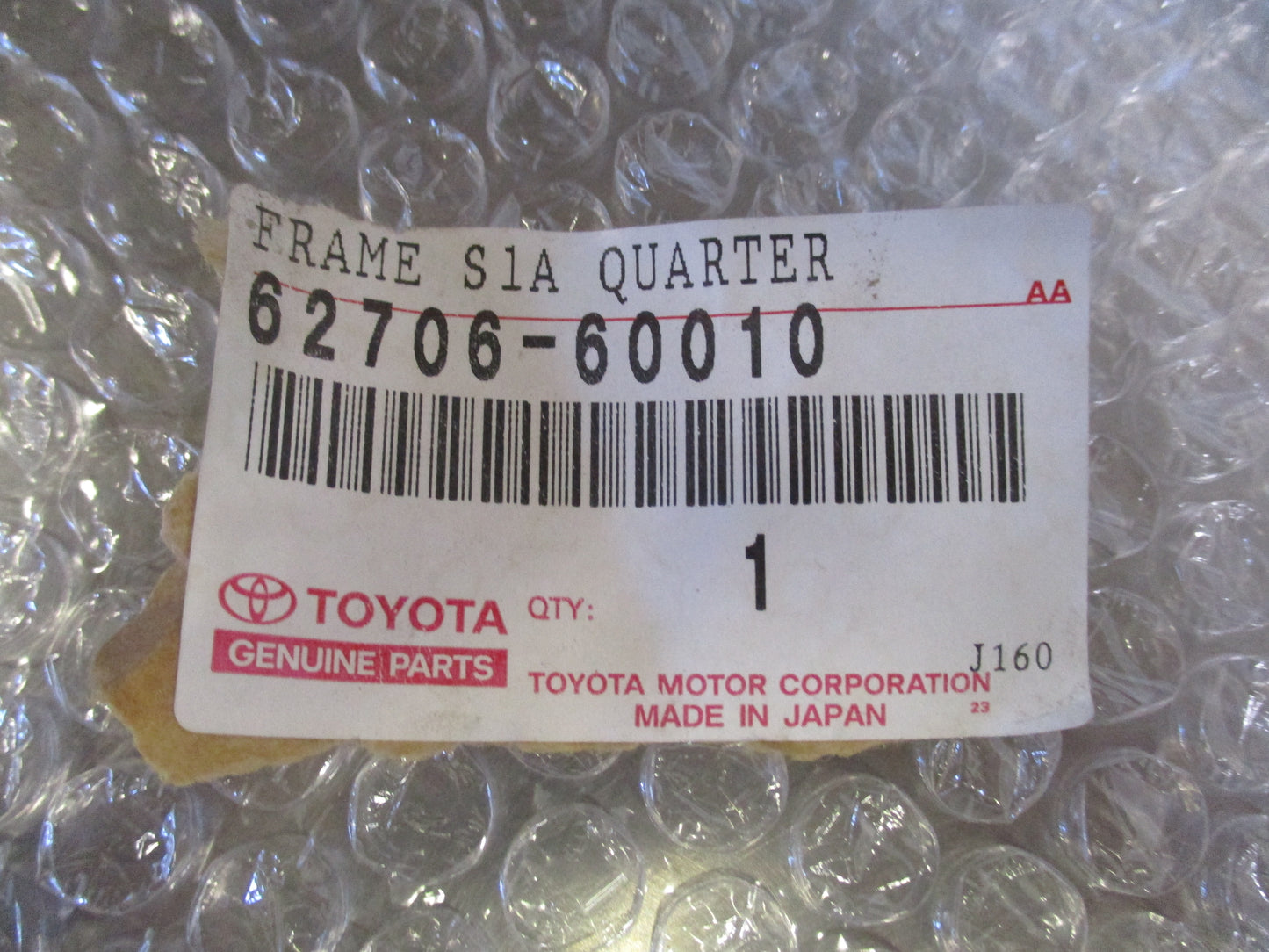 Toyota Landcruiser Genuine Left Quarter Window Frame New Part