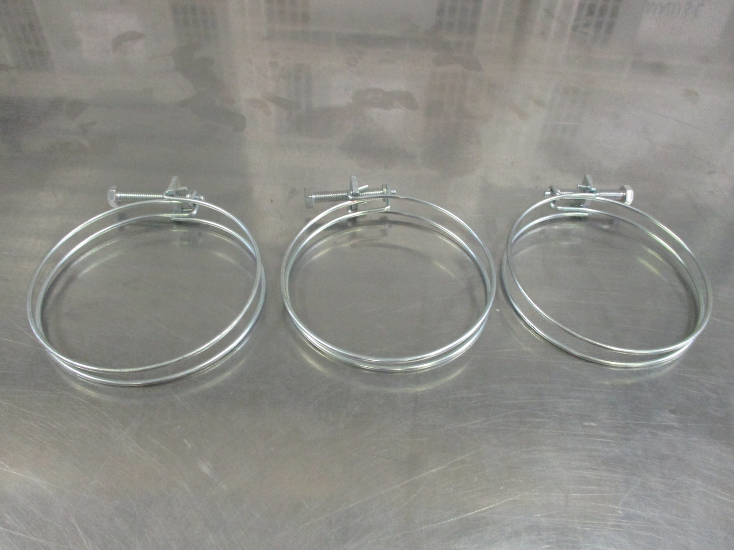 Double Wire Hose Clamp 98mm to 88mm Set of 3 New Part