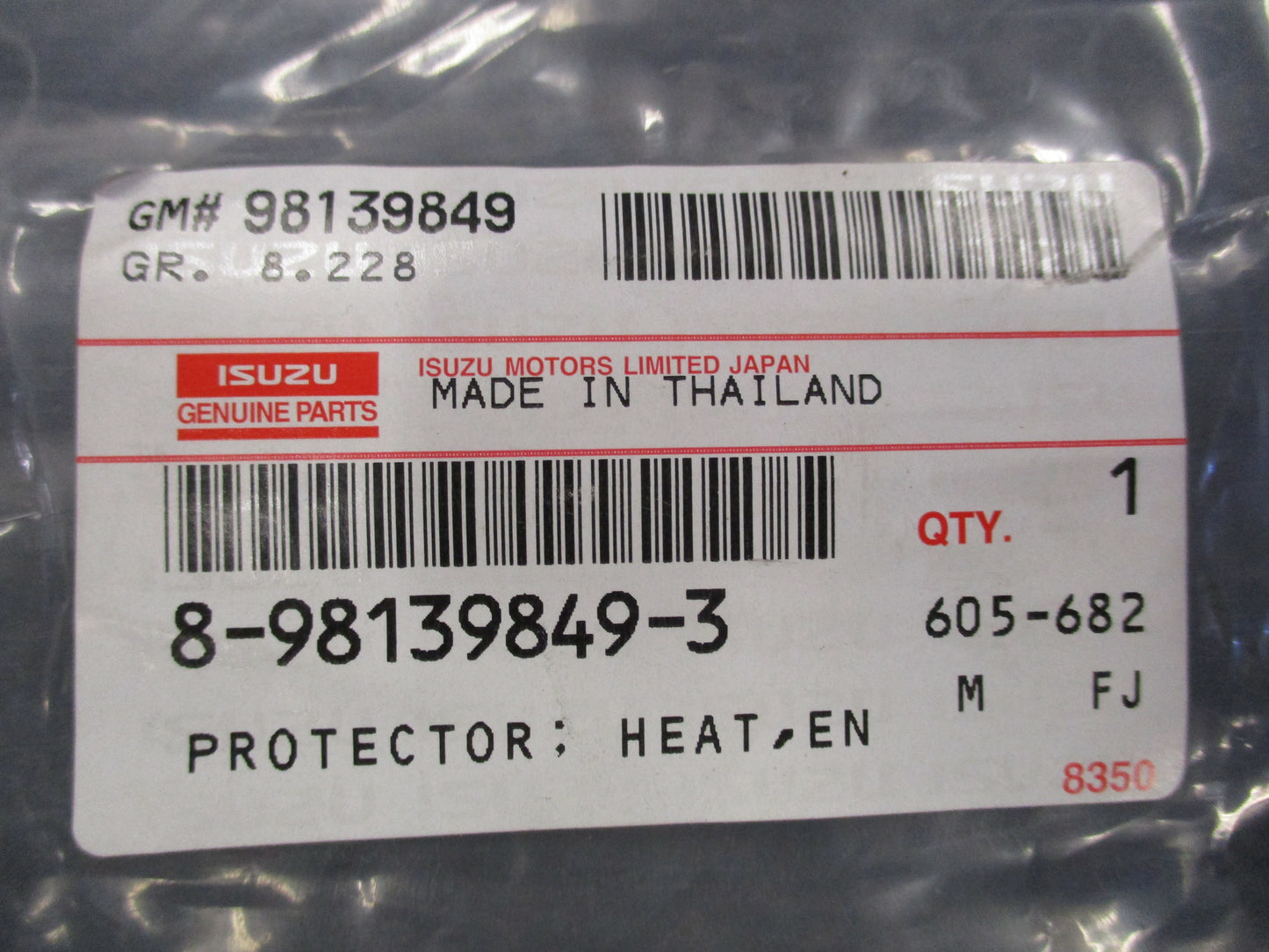 Isuzu D-Max Genuine Heat Protector New Part
