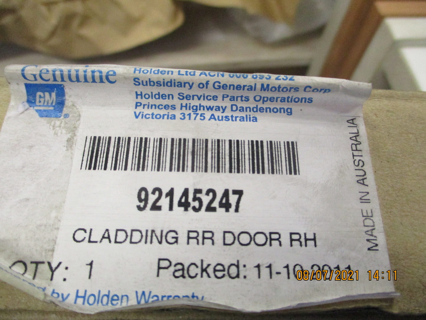 Holden WH Statesman Genuine Right Hand Rear Door Moulding New Part