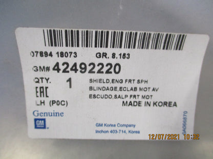 Holden Captiva Genuine Left Hand Front Engine Splash Shield New Part