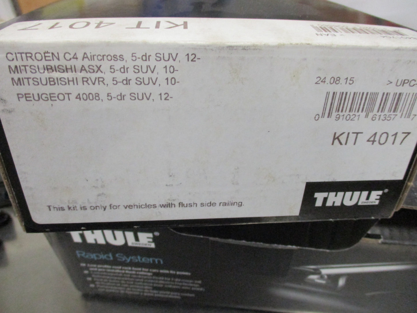 Thule EVO WingBar Kit Suits Peugeot 4008/Citroen C4/Mitsubishi ASX/RVR New Part