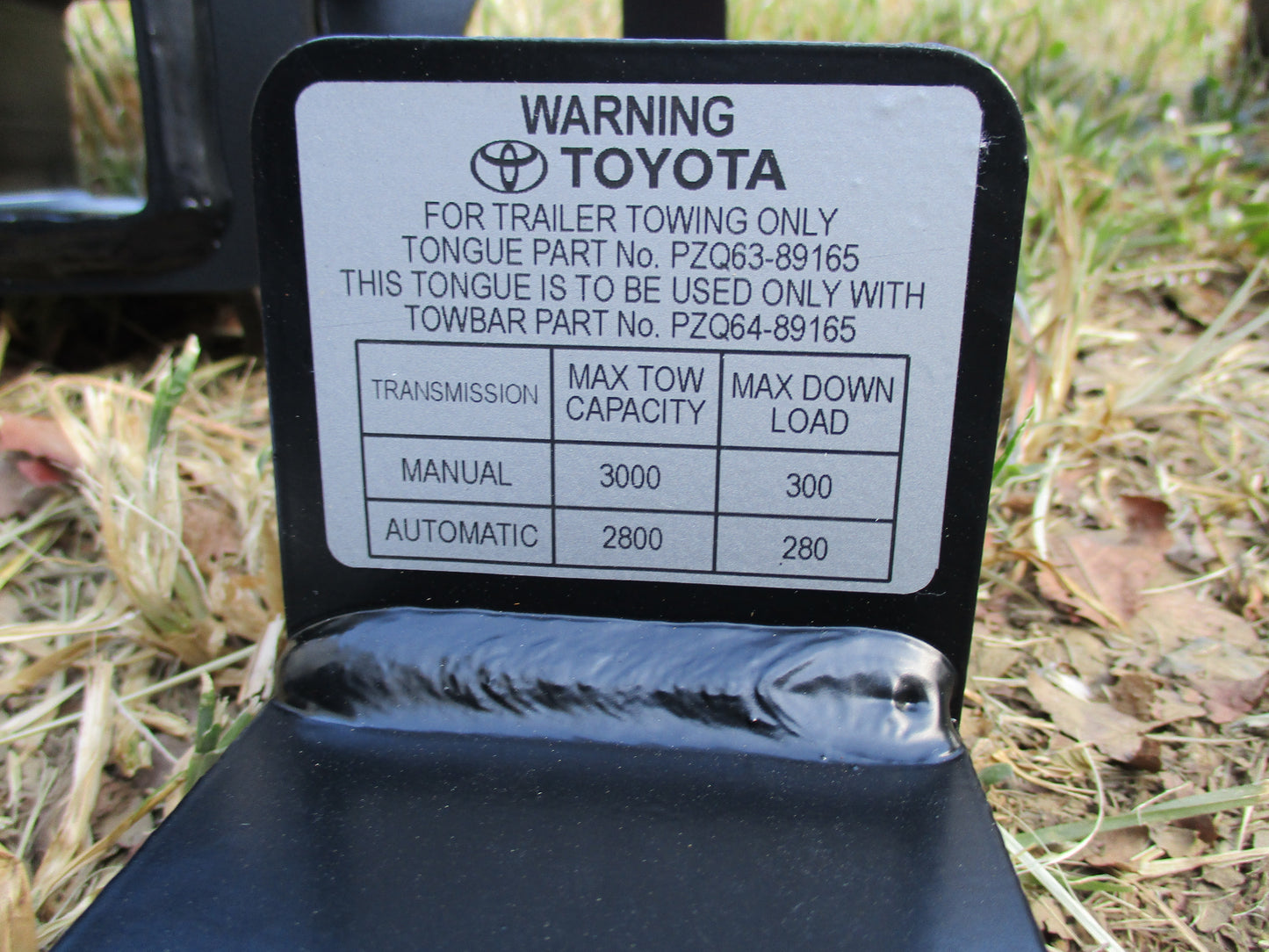 Genuine Toyota Fortuner Tow Bar Kit New Part