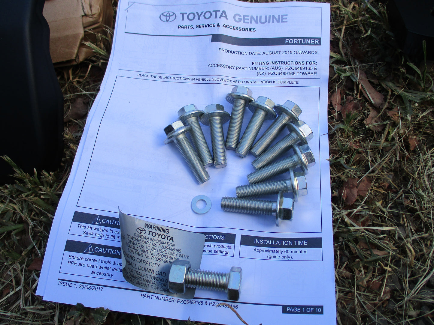 Genuine Toyota Fortuner Tow Bar Kit New Part