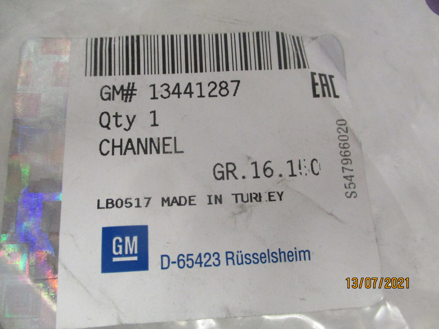 Holden J Astra Genuine Front Left Door Window Seal New Part