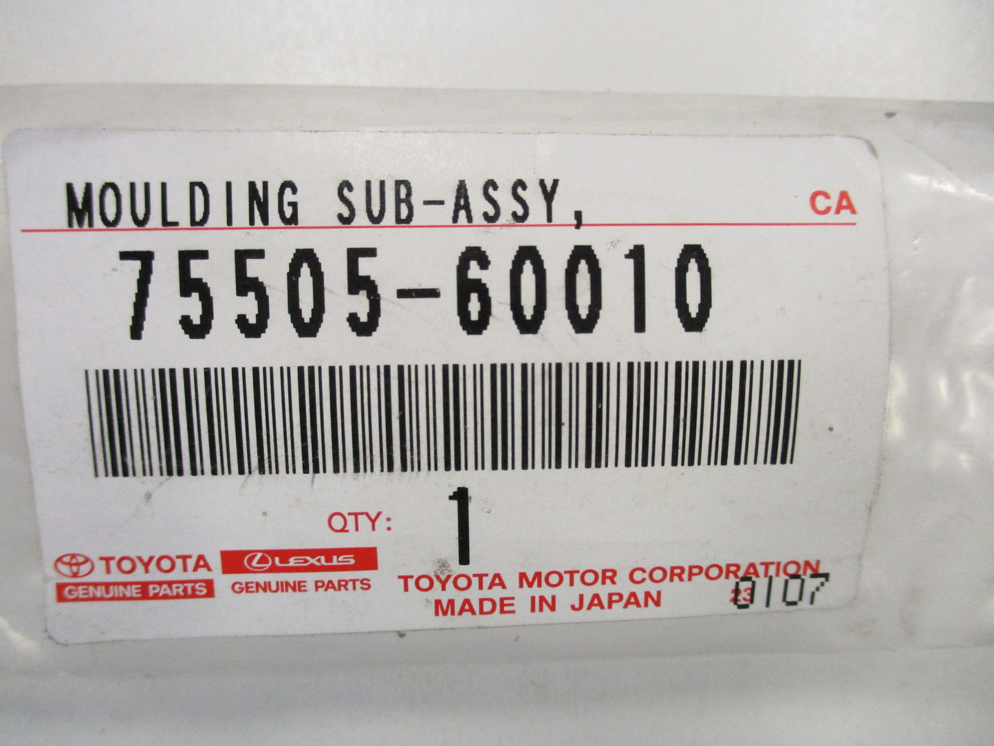 Toyota Landcruiser Genuine Right Front Roof Drip Finish Moulding New Part
