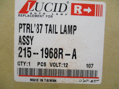 Lucid Right Hand Rear Tail Light Suits Nissan Y60 Patrol New Part