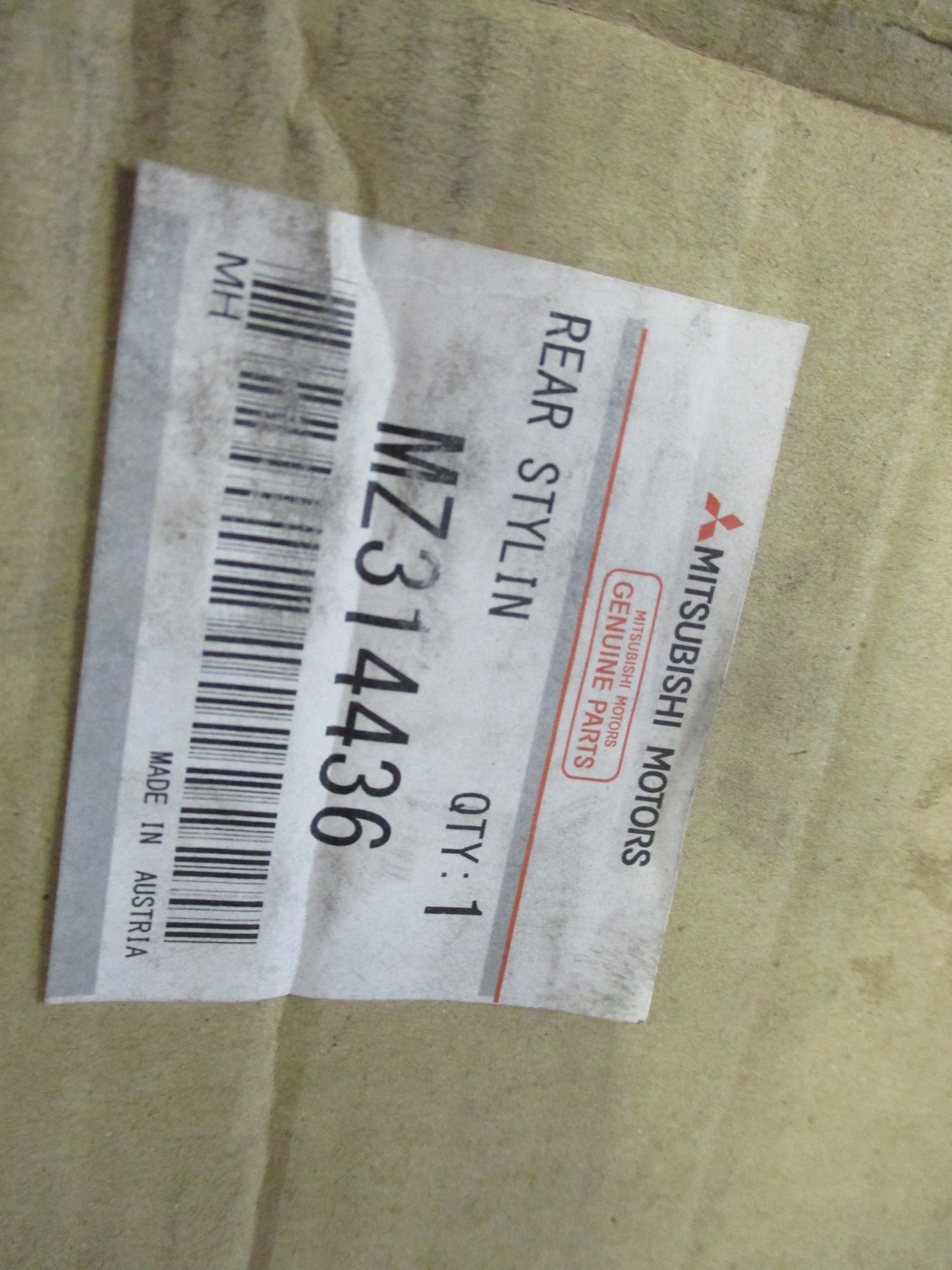 Mitsubishi ASX Genuine Rear Lower Bumper Garnish New Part