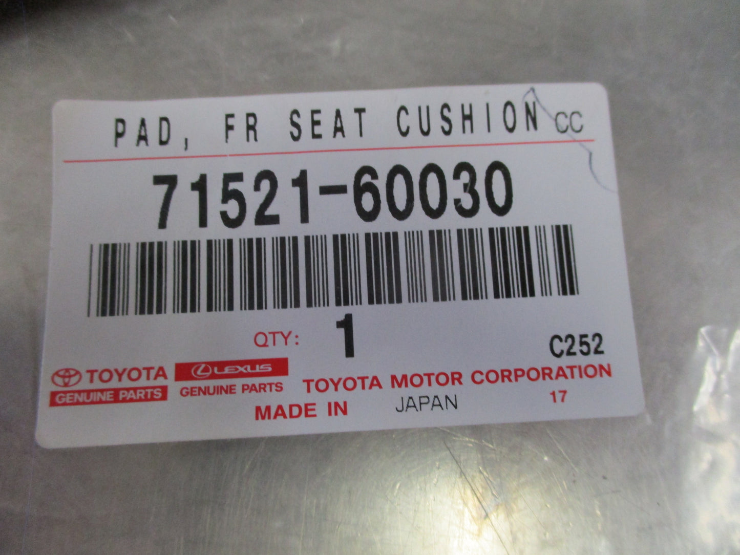 Toyota Land Cruiser Genuine Front Seat Cushion Silencer Pad New Part