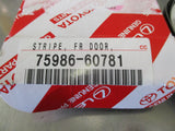 Toyota Prado Genuine Front Door Outside Stripe New Part