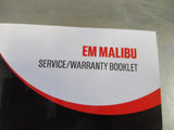 Holden EM Malibu Genuine Service/Warranty Booklet New Part