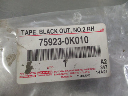 Toyota Fortuner Genuine Black Out No.2 RH New Part