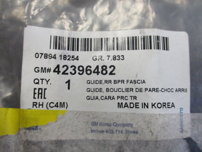 Holden Barina Spark Hatch Genuine Rear Right Upper Bumper Guide New Part