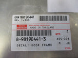 Isuzu Genuine Decal Door Frame New Part