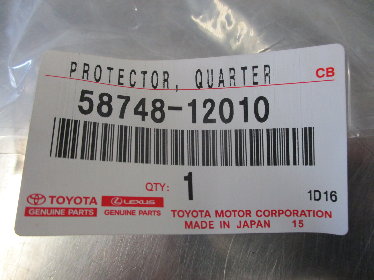 Toyota Scion Genuine Quarter Panel Protector Rear Left New Part
